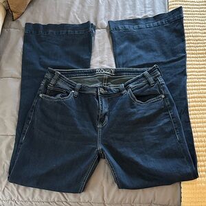 Rock & Roll Denim Dark Blue Wide-Leg Jeans